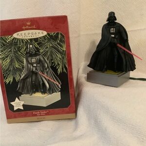 Darth Vader Star Wars Hallmark Keepsake Ornament Red Lightsaber NEW light/voice